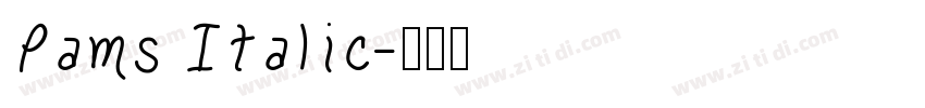 Pams Italic字体转换